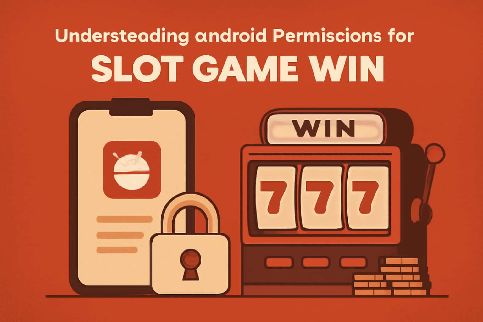 An informative visual representation of Android permissions related to Slot Game Win.