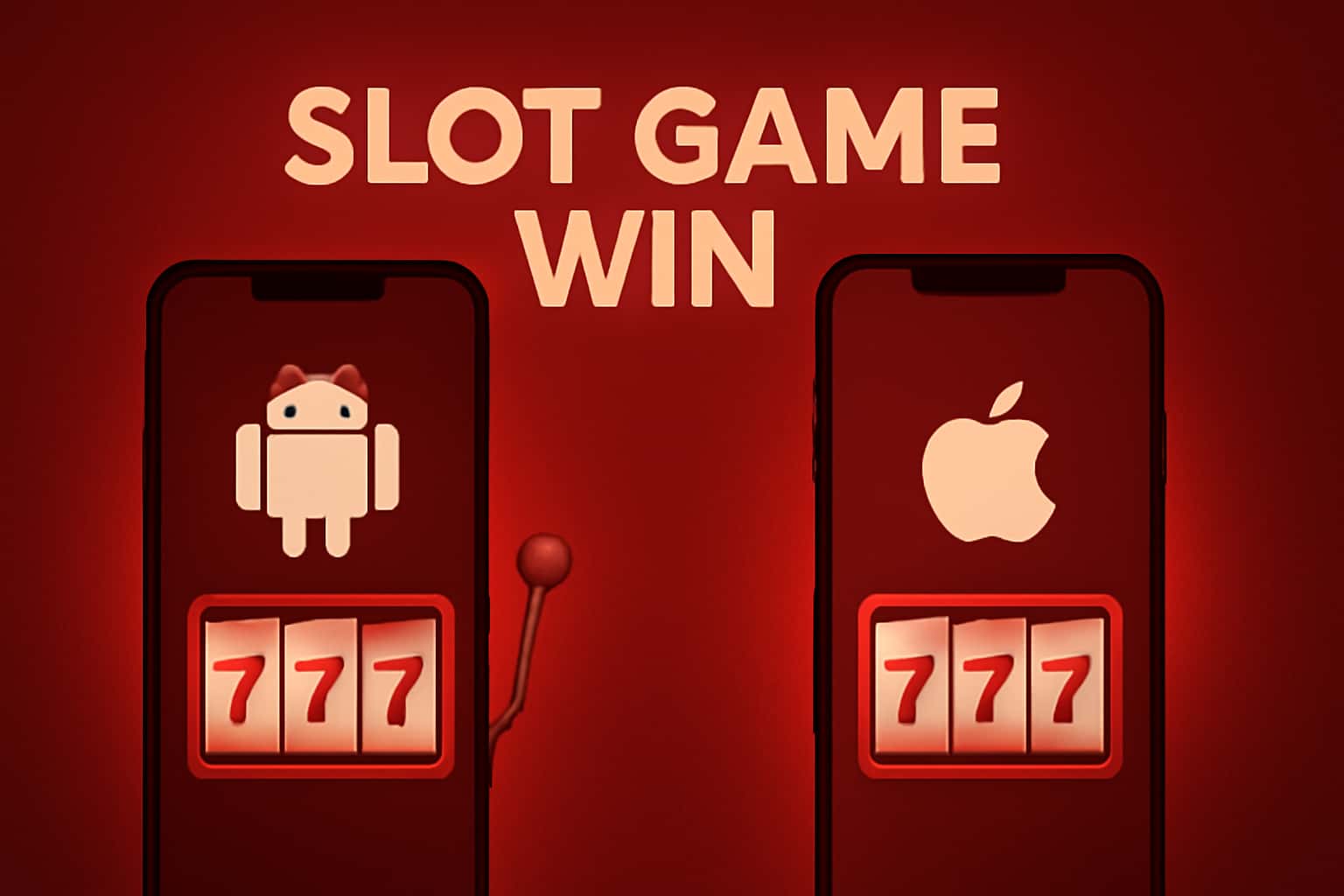 Informational scene depicting Android vs iOS differences in Slot Game Win.
