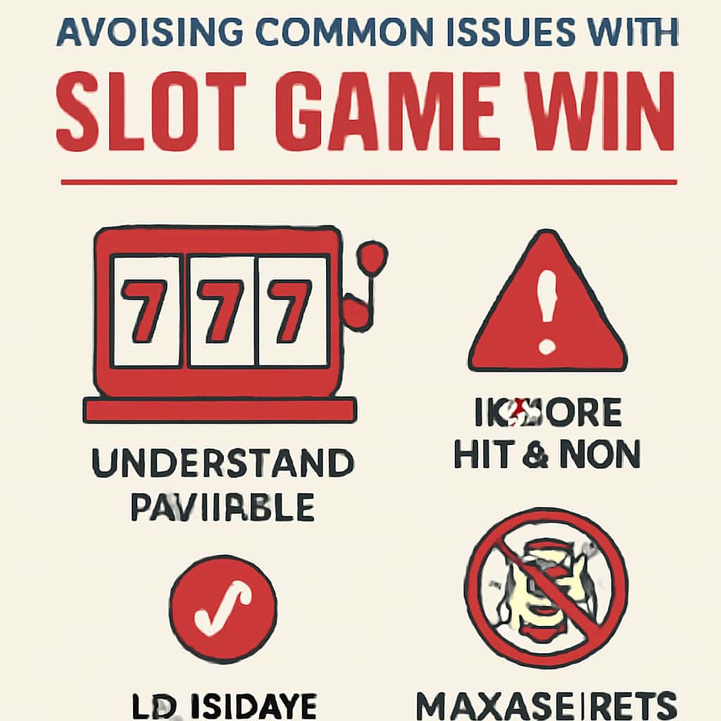 Illustration detailing steps to avoid common issues in Slot Game Win.