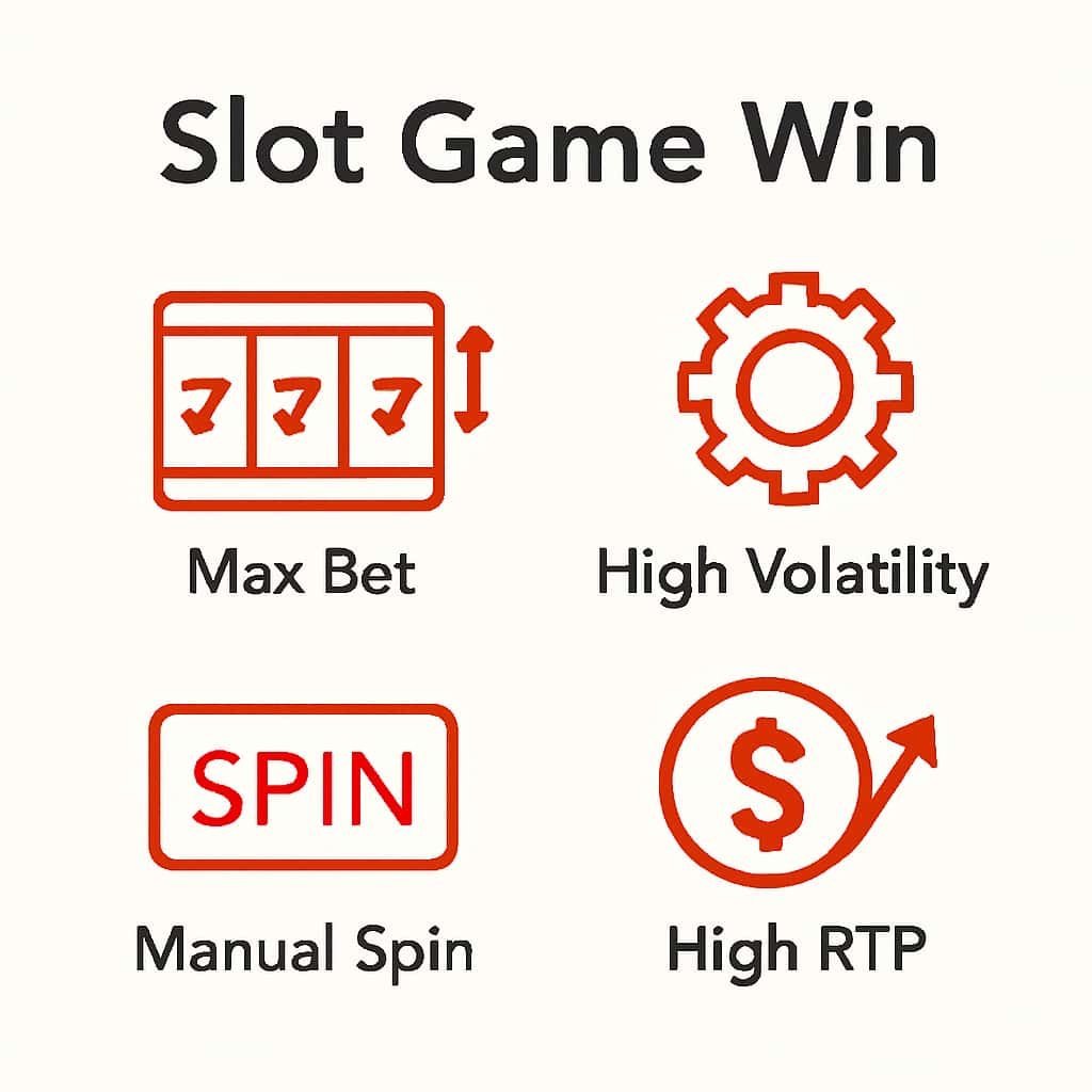An educational diagram illustrating the best settings for Slot Game Win.