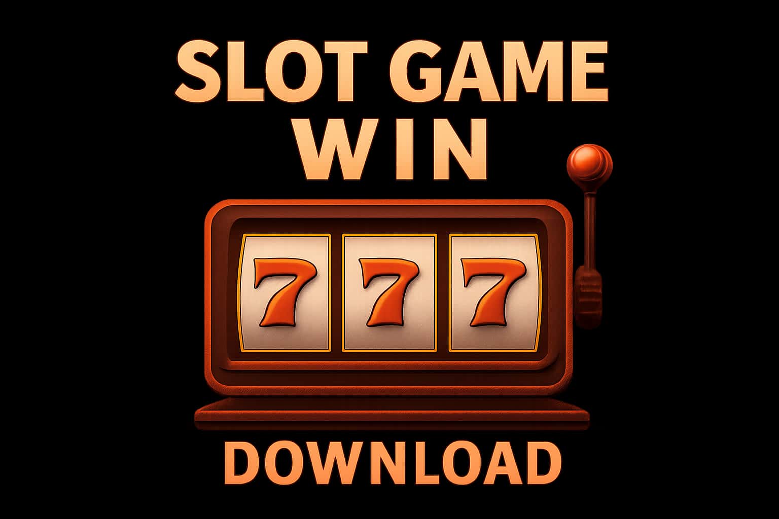 Informational scene about downloading the Slot Game Win app.