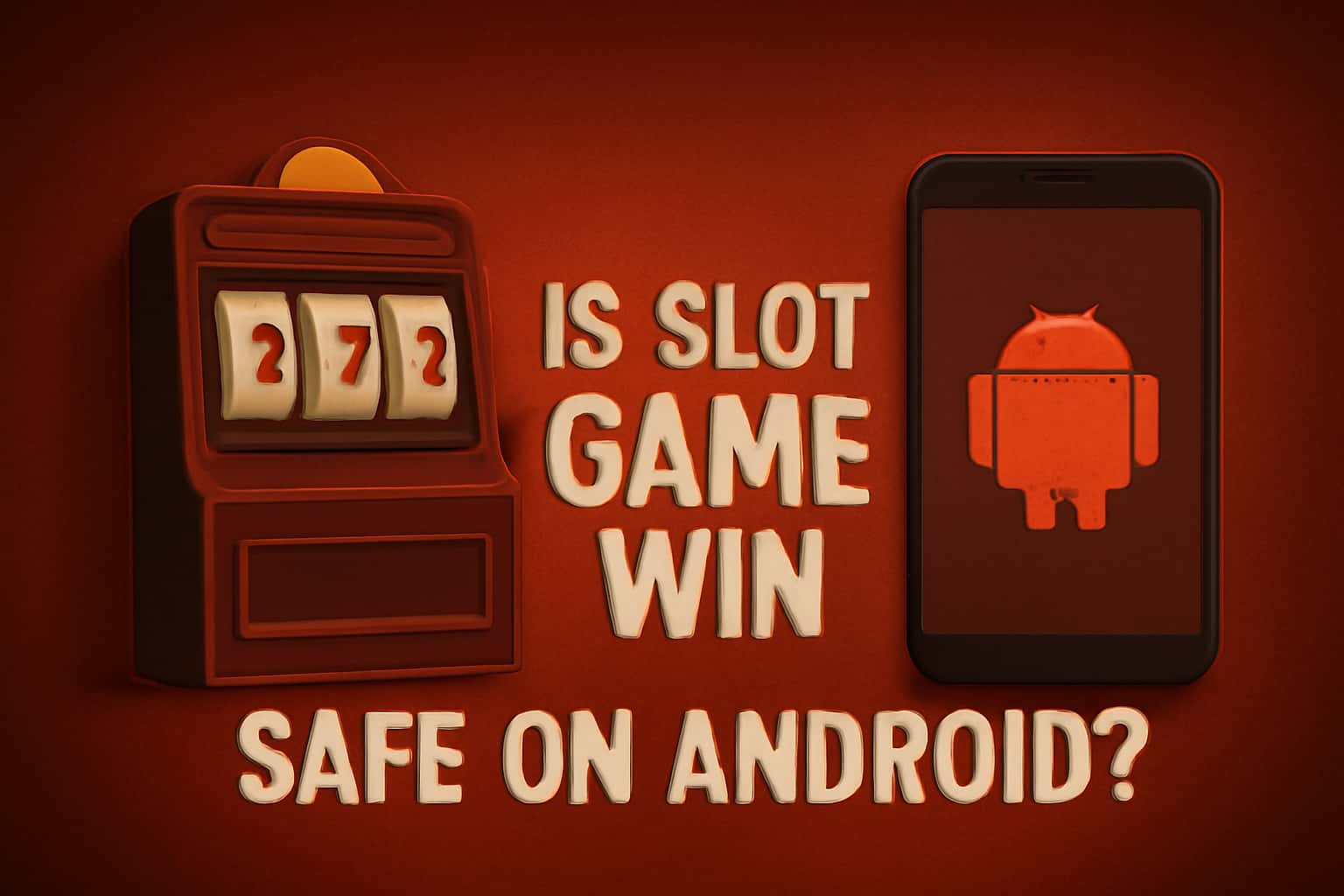 Informational scene depicting the safety of Slot Game Win on Android devices.