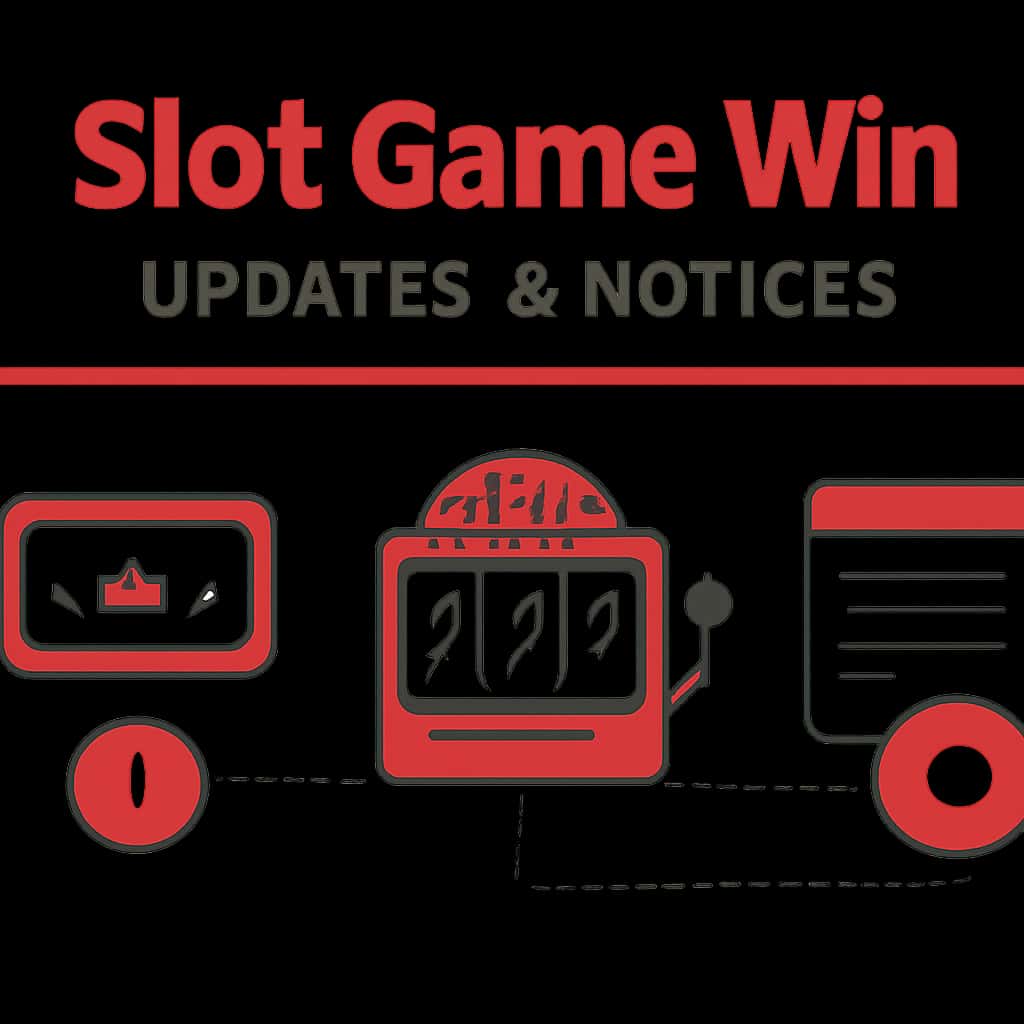 An educational illustration about Slot Game Win Updates & Notices.