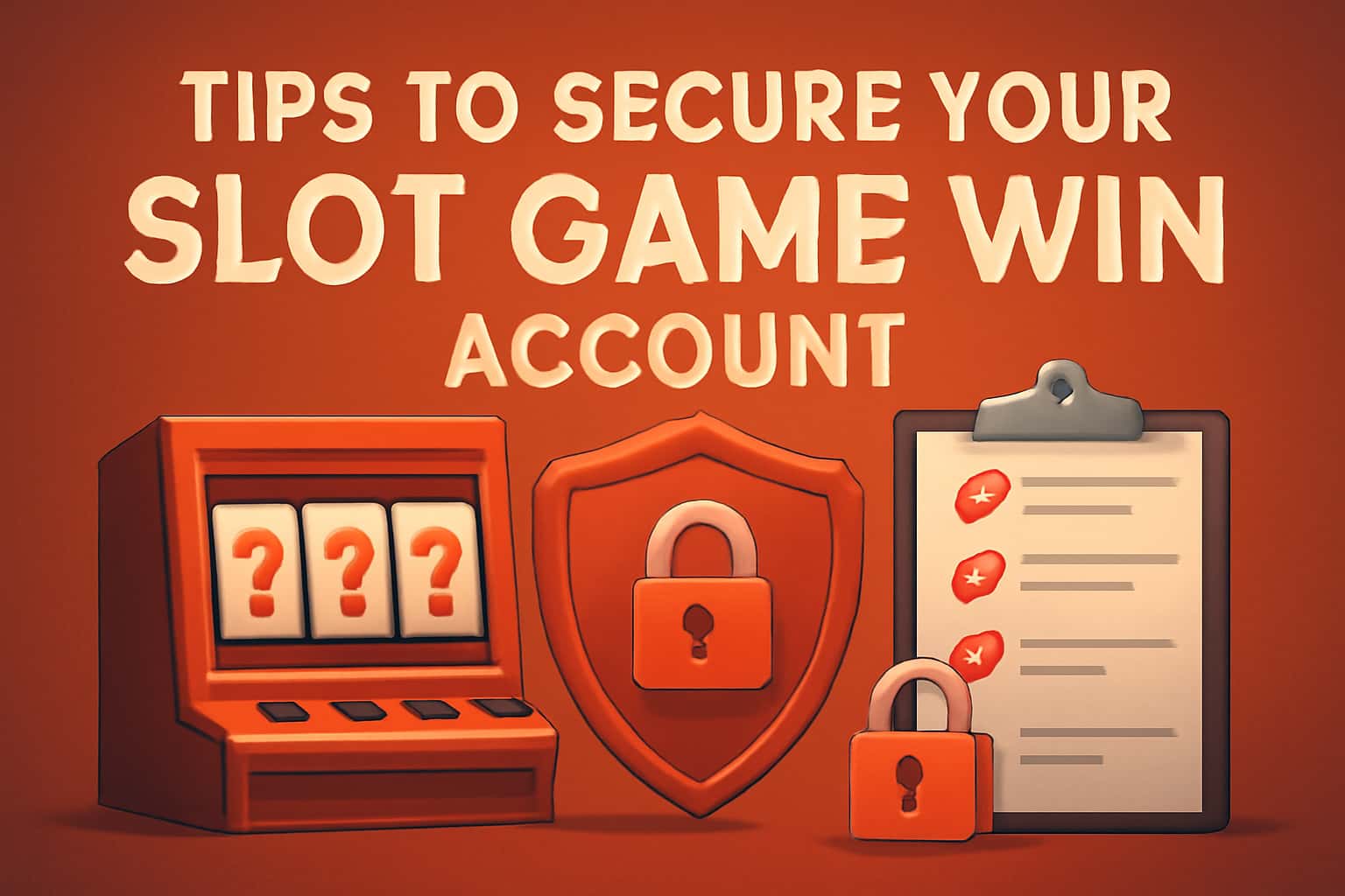 An aesthetic representation of tips for securing a Slot Game Win account.