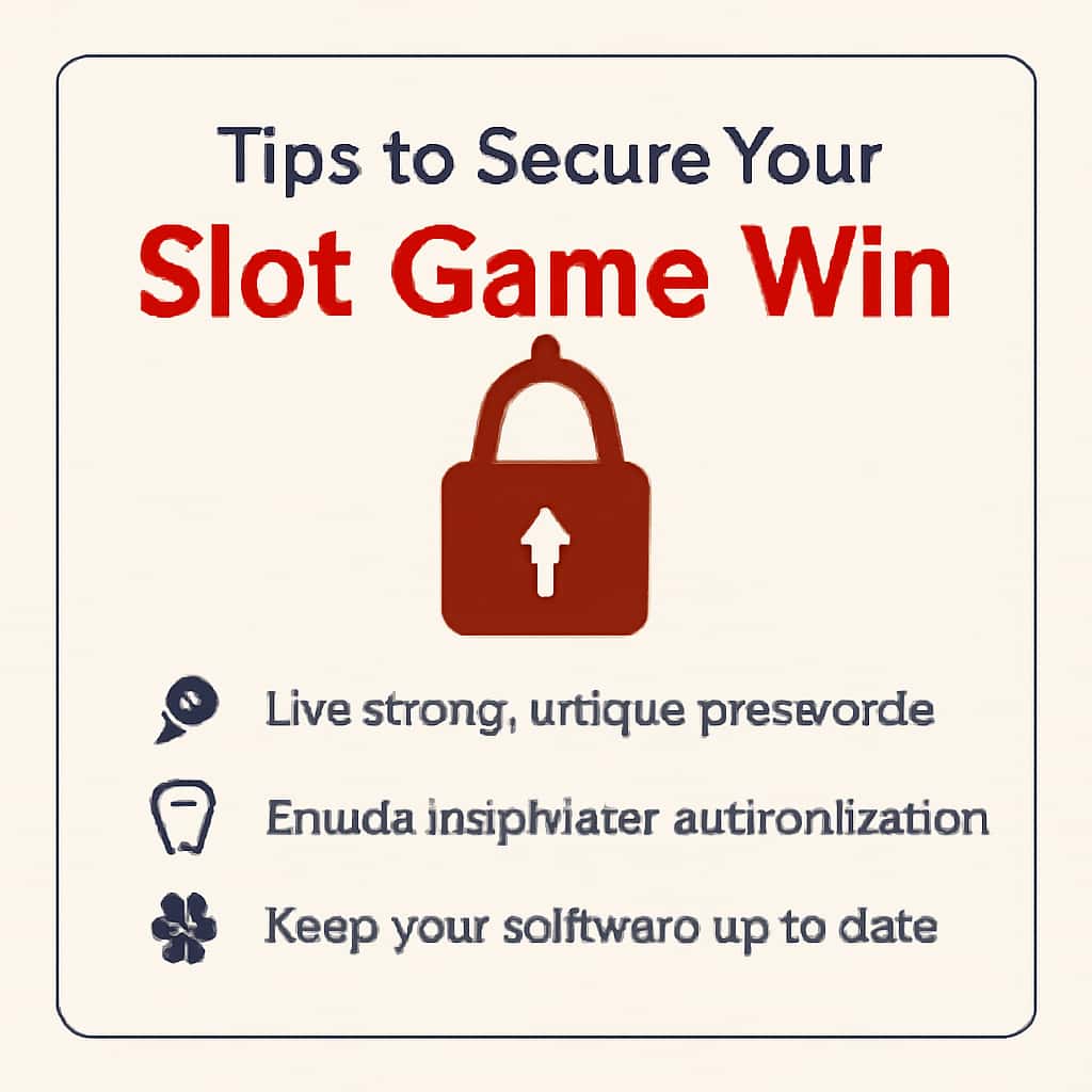 An informative diagram about securing a Slot Game Win account.