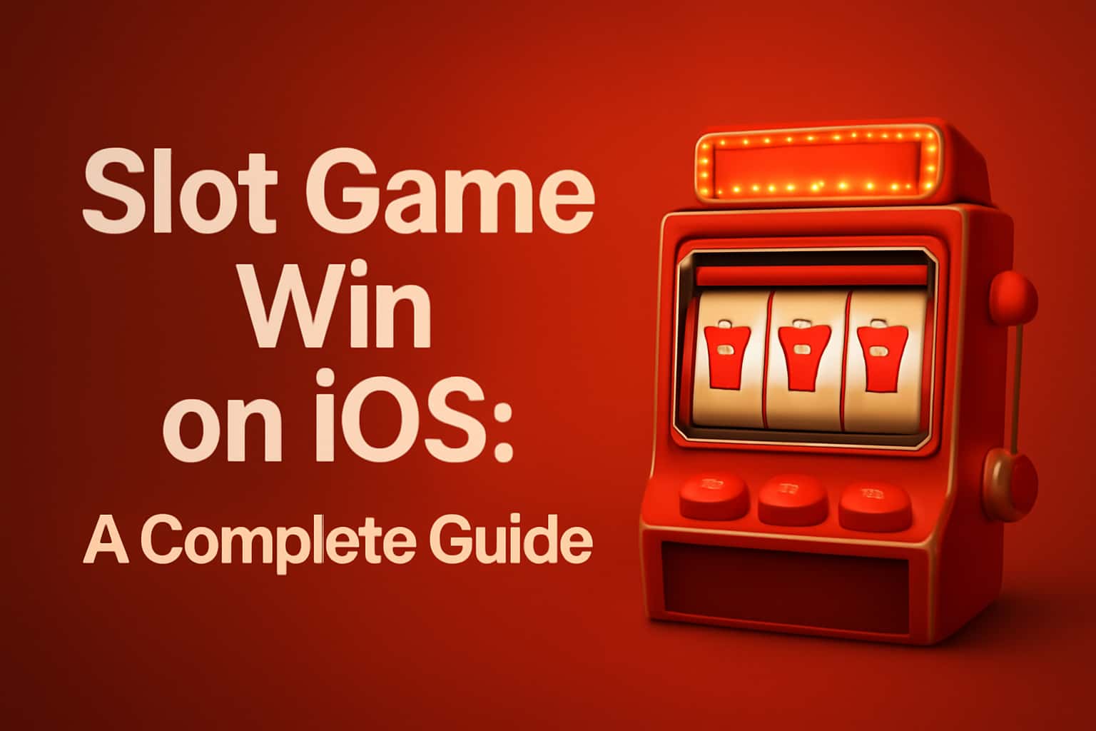 Informational scene about Slot Game Win on iOS featuring title text.