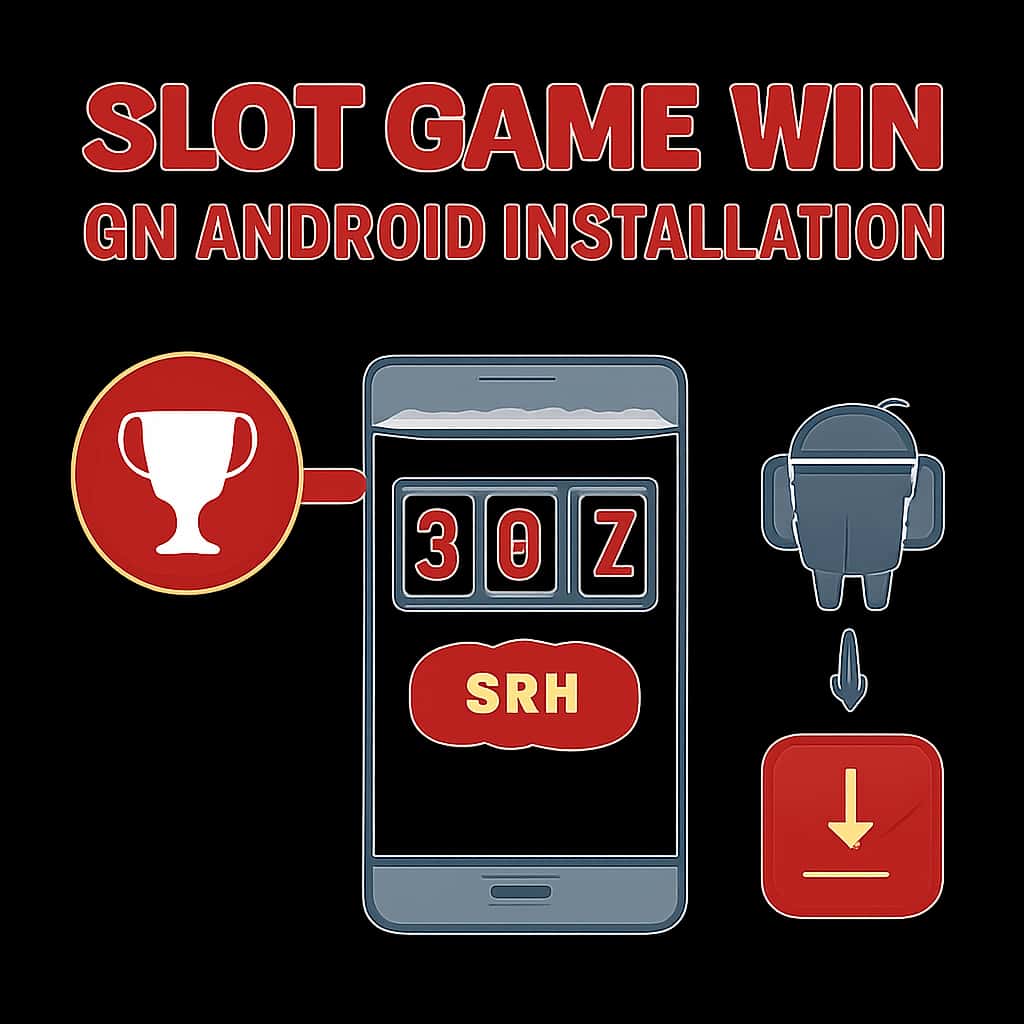 Diagram illustrating the Slot Game Win installation steps for Android.